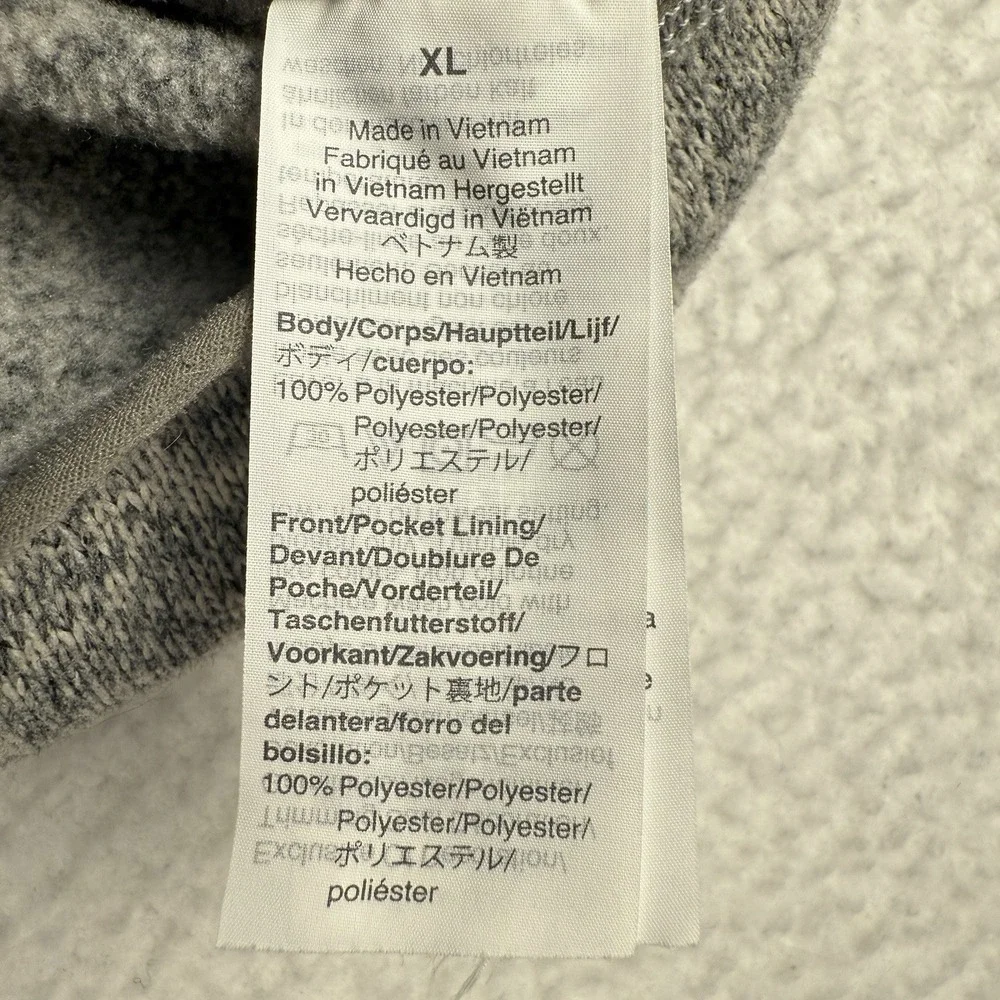 J.Crew‎ Nordic Retro Polartec Jacket Men's XL Heather Gray Full Zip *Read